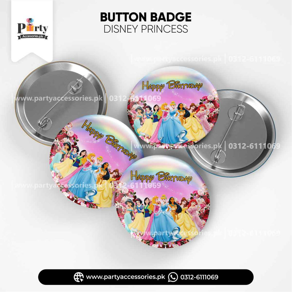 Disney princess theme customized badges 