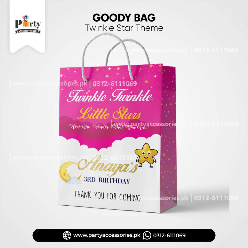 Customized Goody Bags / Favor Bags in Twinkle Star Theme