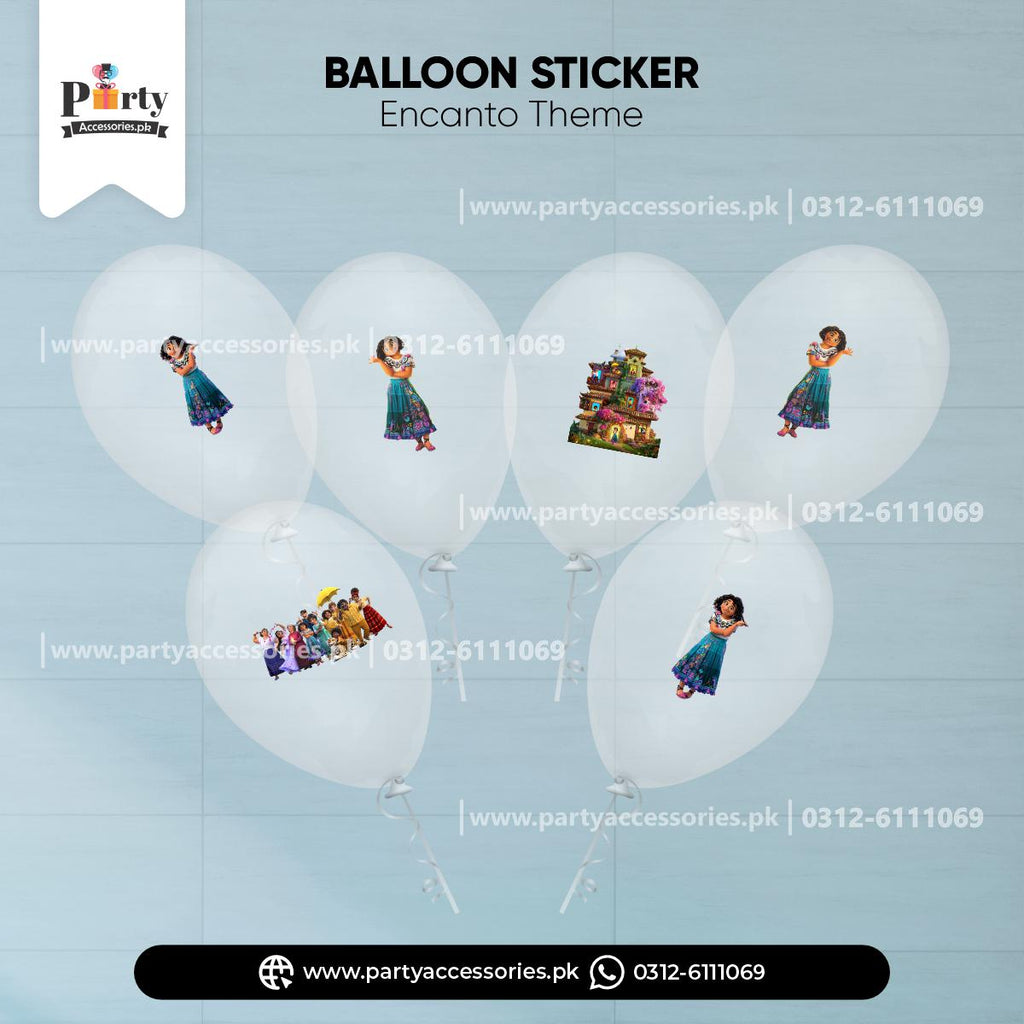 encanto theme birthday transparent balloons with stickersx