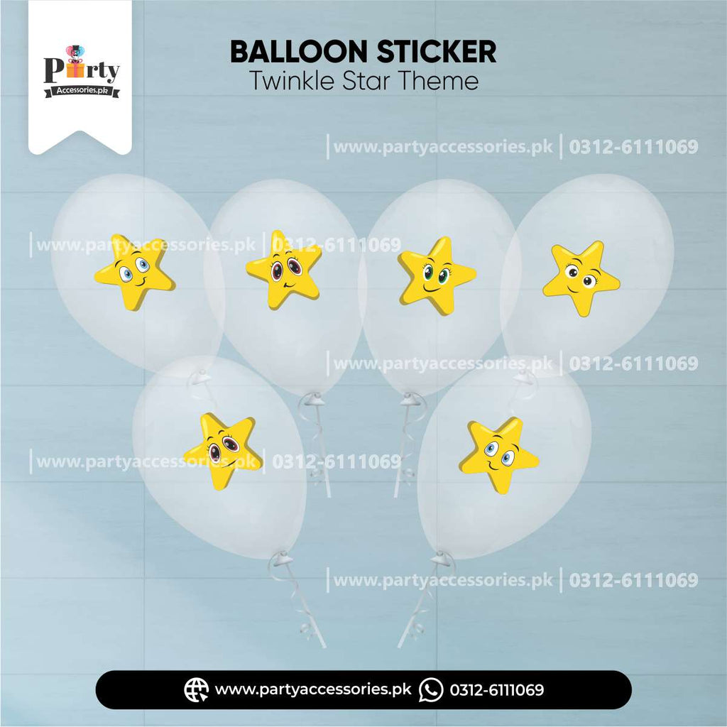 Twinkle Star Theme Transparent Balloons With Stickers