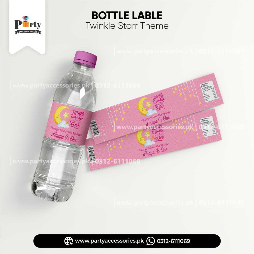Customized Twinkle Star Theme bottle Label 