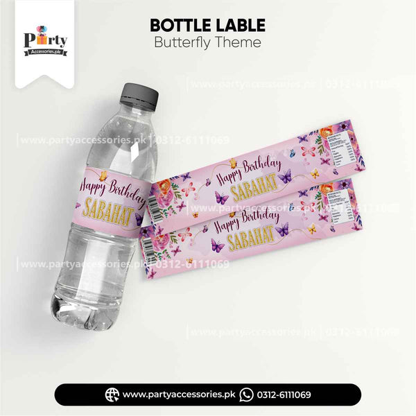 Butterfly theme Customized Bottle Label wraps