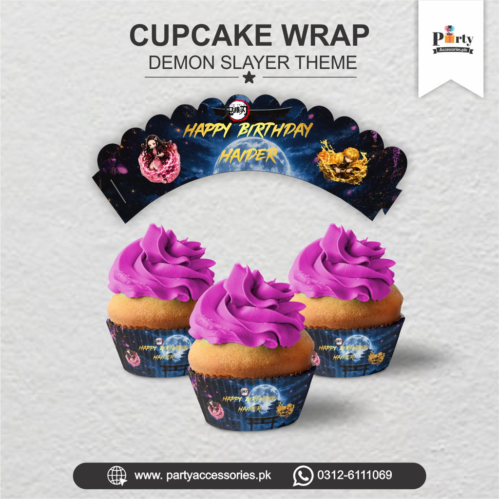 Demon Slayer Customized Cupcake Wraps