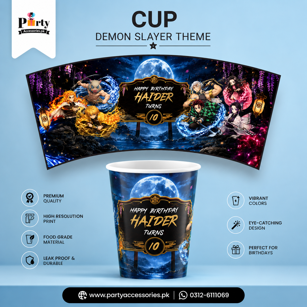 Customized Demon Slayer Disposable Cups 