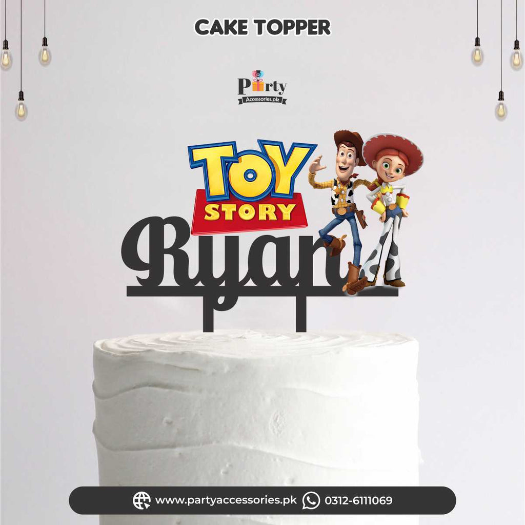 Toy story theme Wooden Cake topper customized With your name 