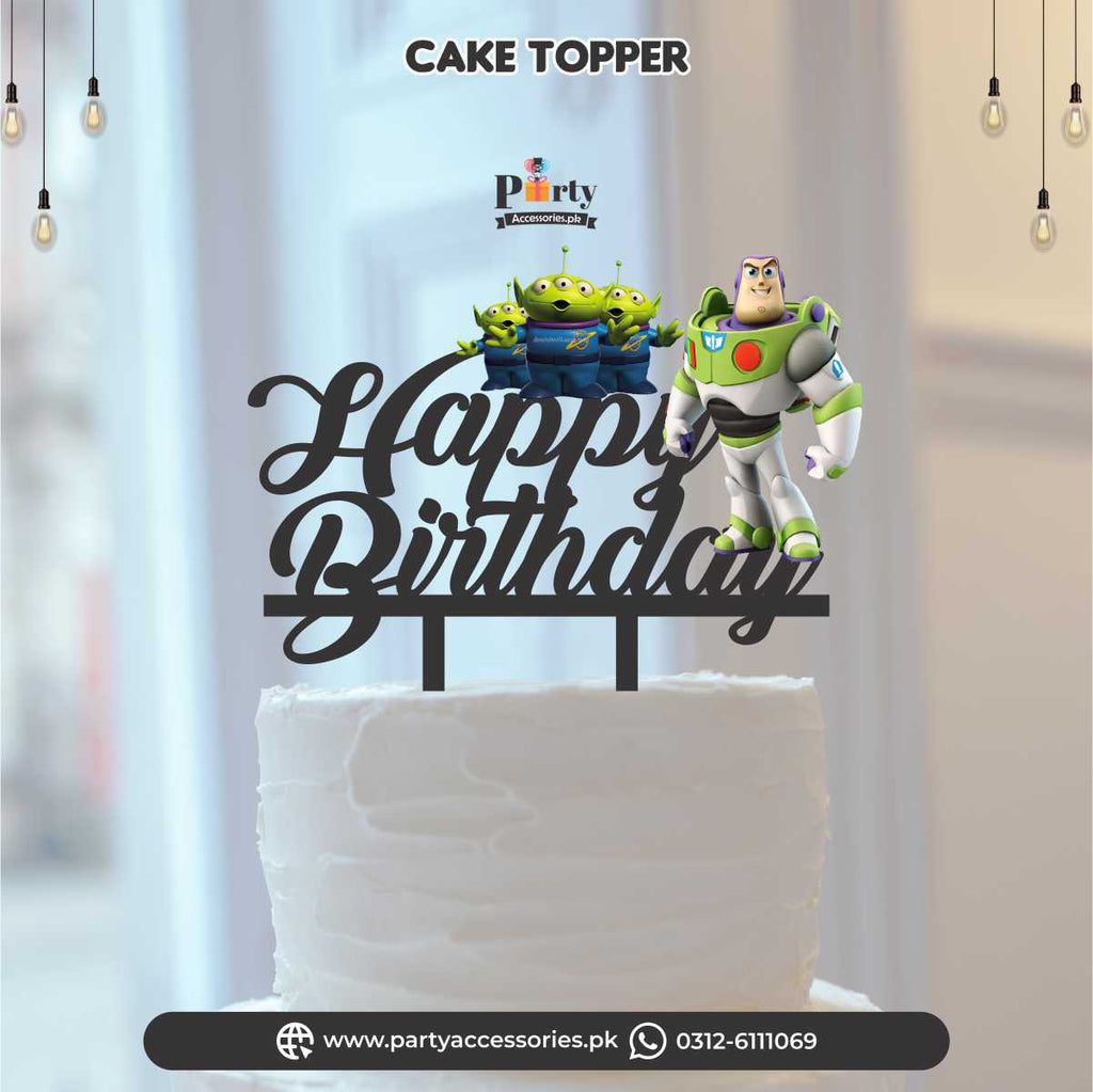 Toy story theme Customized Wooden cake  topper 