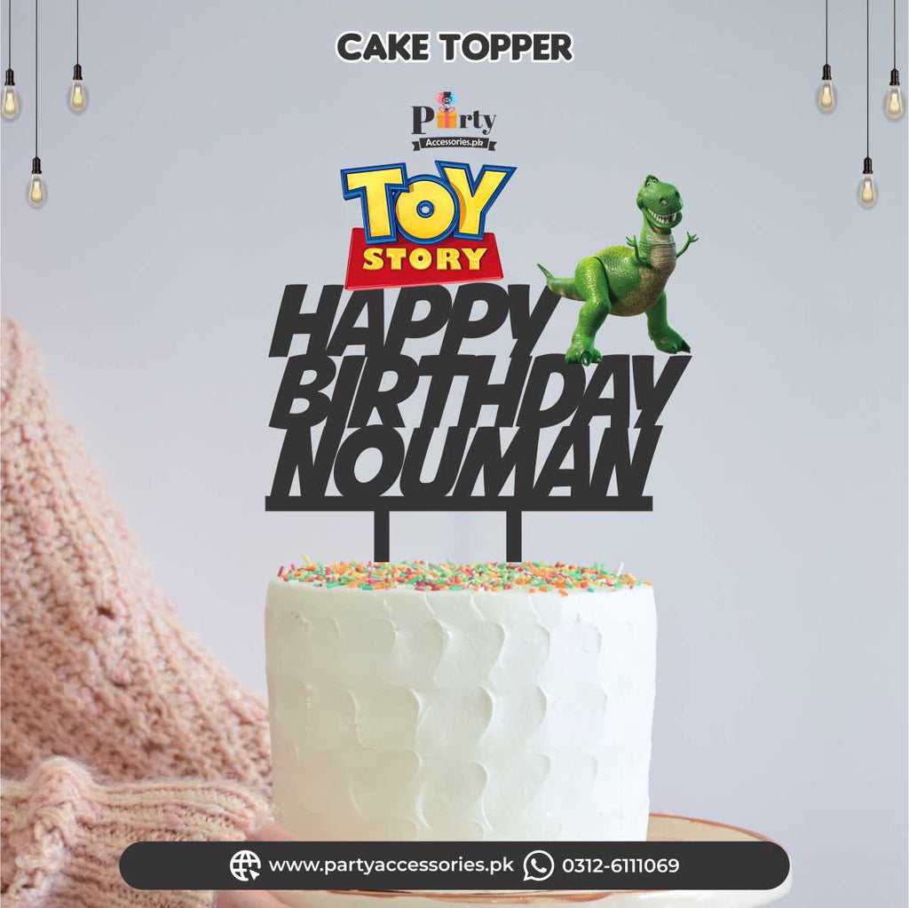 Toy story theme Cake topper customized on wood 