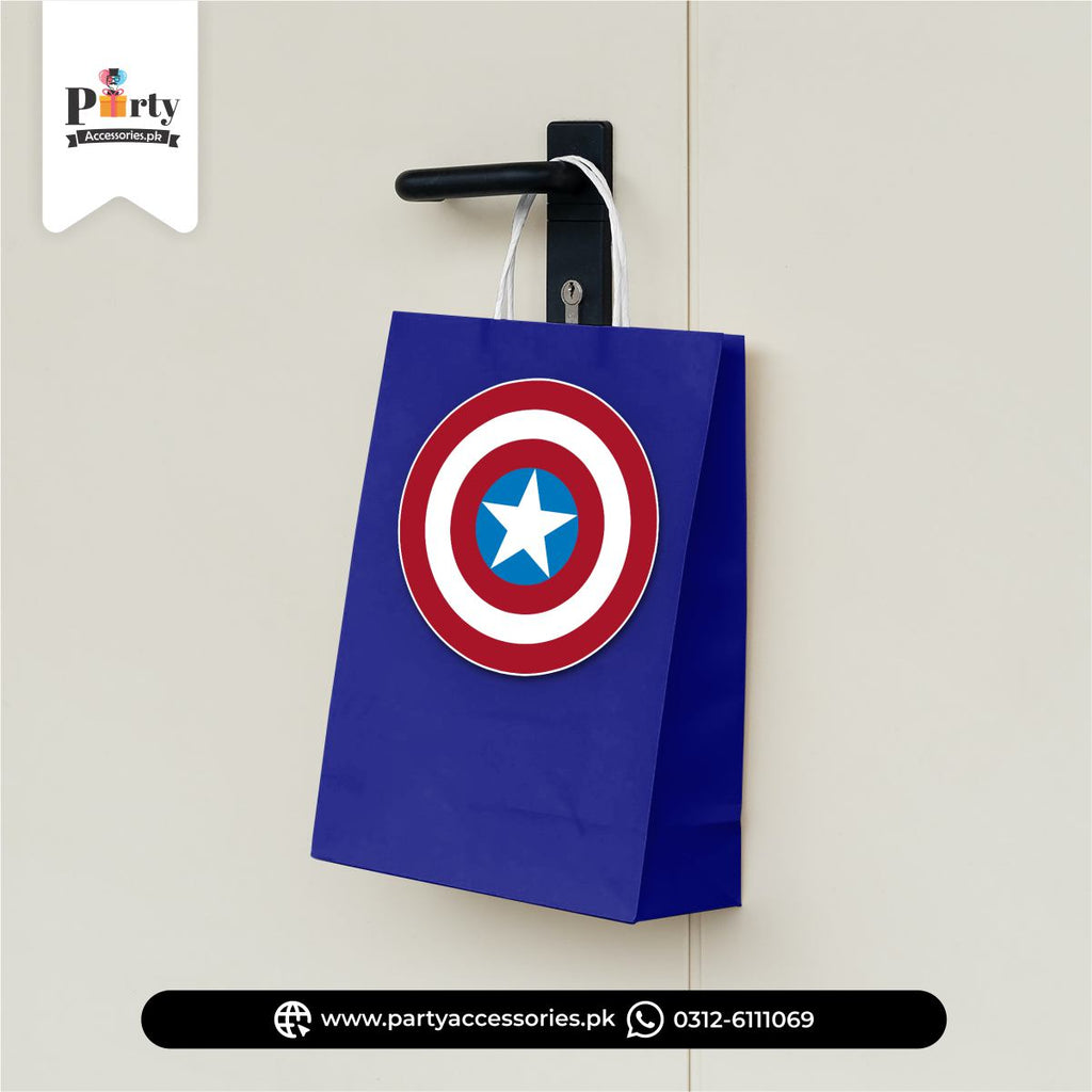 Captain America Theme Birthday Goody Bags | Premium Party Favors