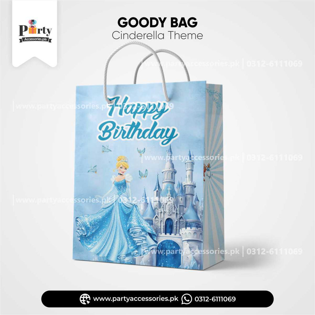 Customized Favor / Goody Bags for Birthday Party Decoration Cinderella Theme 