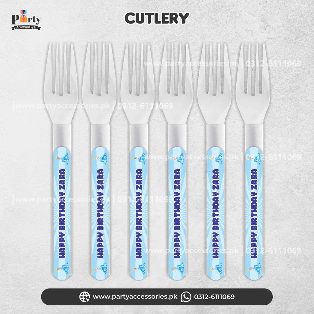 Cinderella Theme Customized Disposable Forks Set for Party Table Decorations
