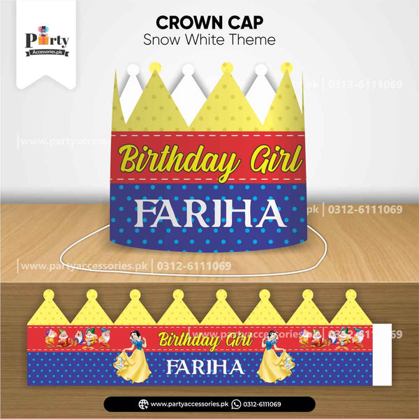 Customized Crown Cap in Snow White theme