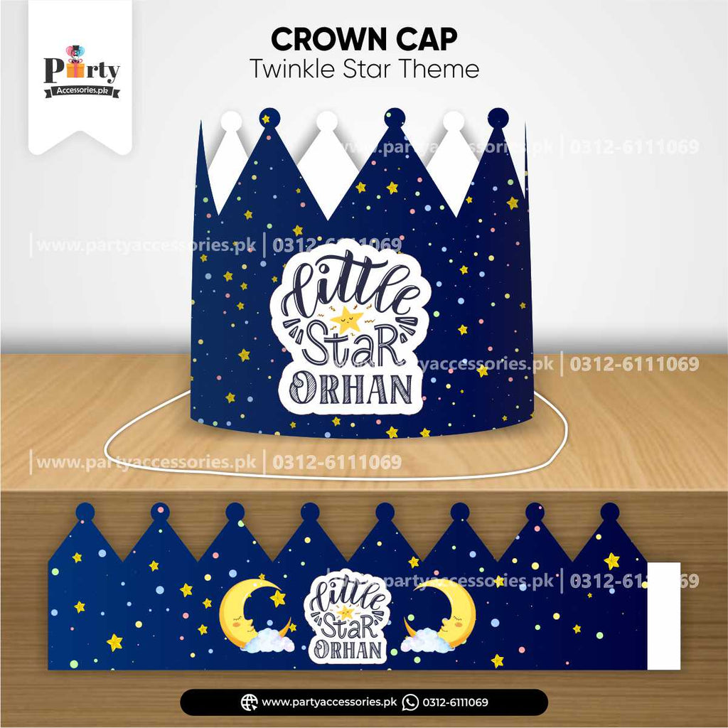 Customized Crown Cap In Twinkle Star Theme