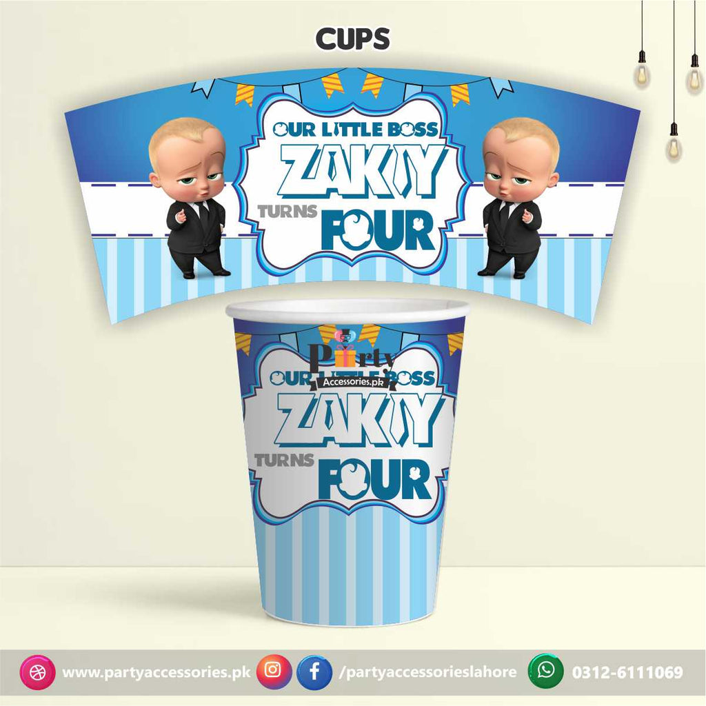 boss baby theme cucstomize paper cups