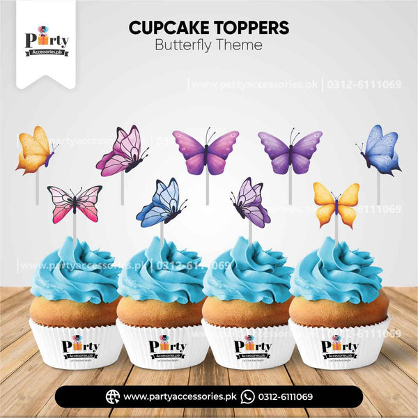 Butterfly Theme Cupcake Toppers 