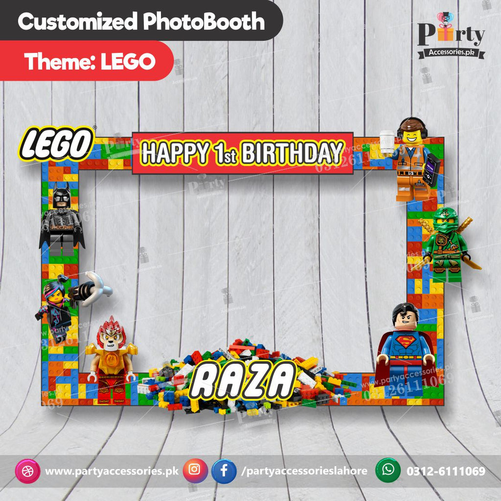 Lego theme Customized Photo Booth / selfie frame