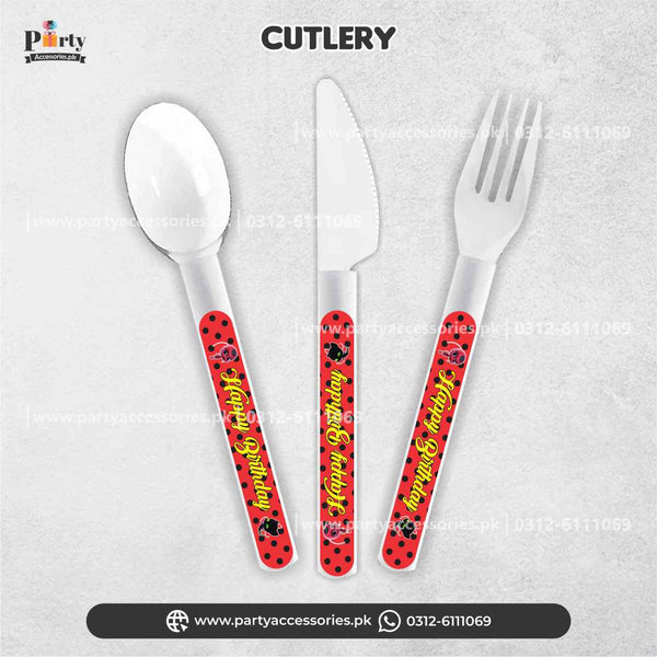 Miraculous ladybug theme cutlery 