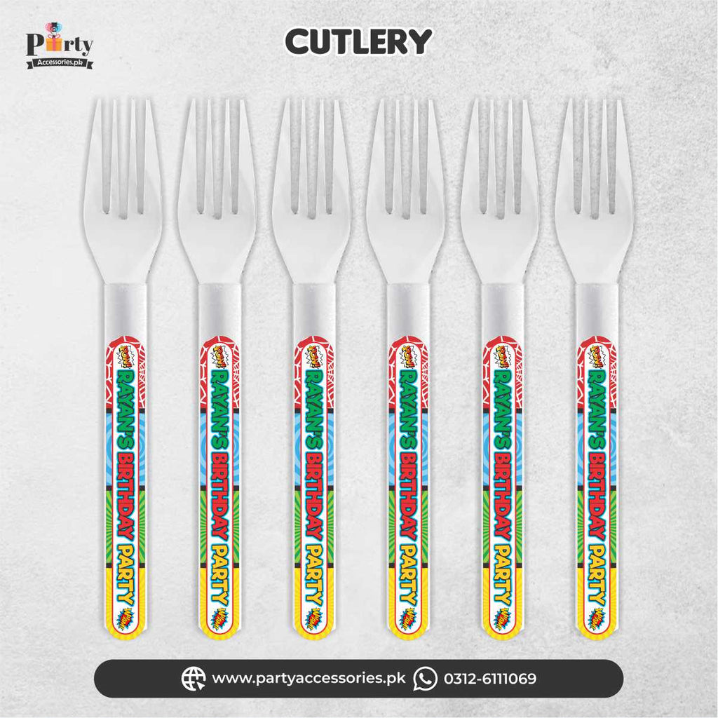 superheroes avengers theme customized forks 