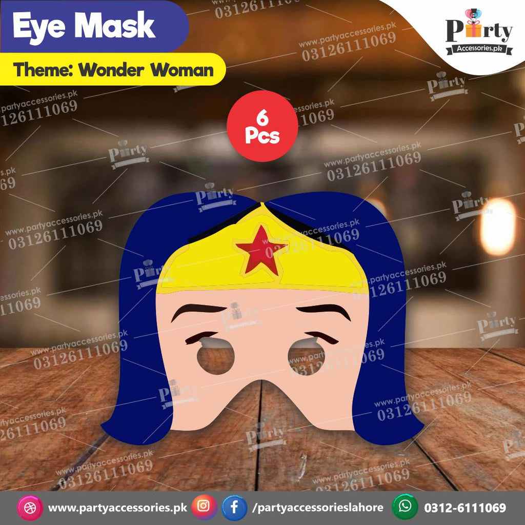 wonder woman theme birthday customized face mask 