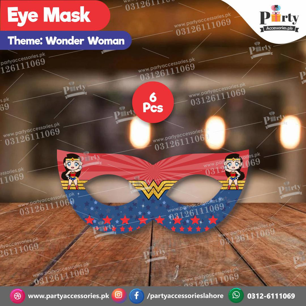 wonder woman theme customized eye mask for birthday party 