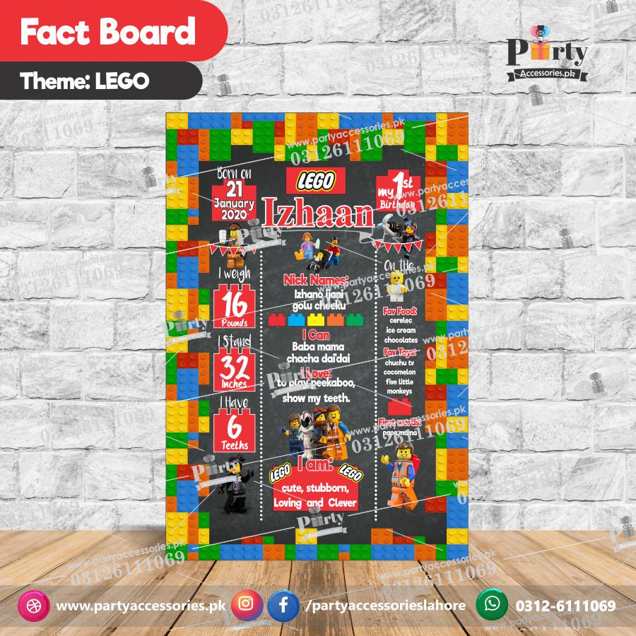 Lego theme Fact board / Milestone Board