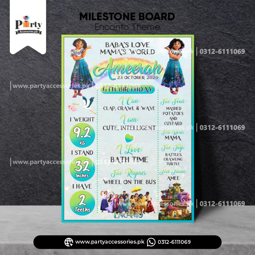 Encanto theme customized milestone board for birthday decoration
