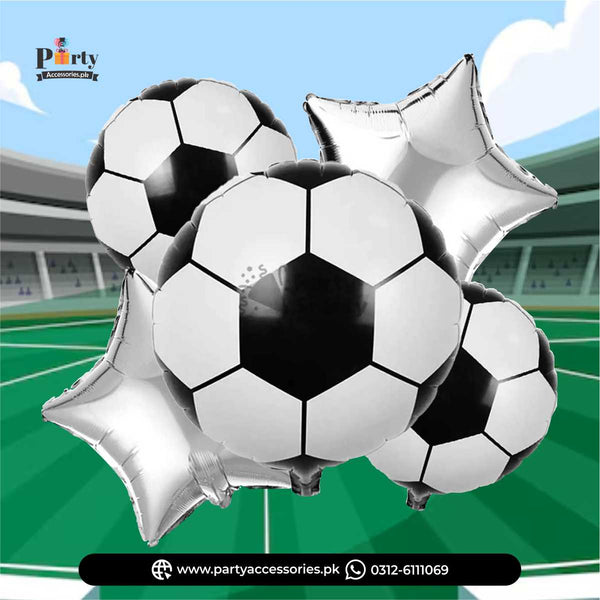 Football Shaped Birthday Party Exclusive Foil Balloons Set of 5 pcs