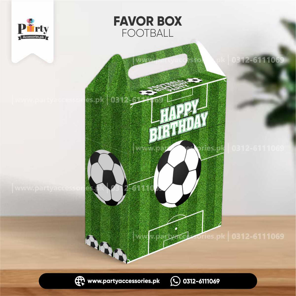 Customized Birthday Party Favor / Goody Boxes in Football theme 
