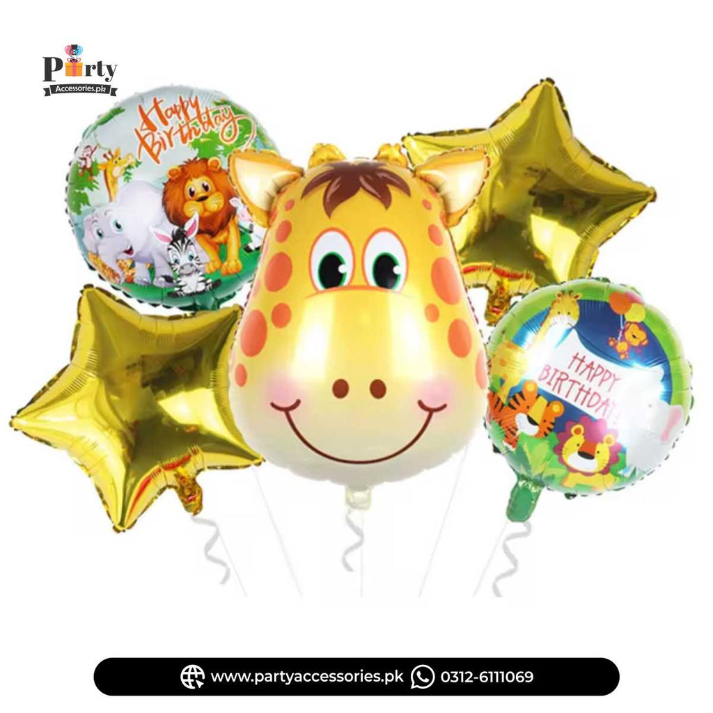 Jungle Safari Theme Giraffe Shape Exclusive Foil Balloons for Birthday Party decoration 