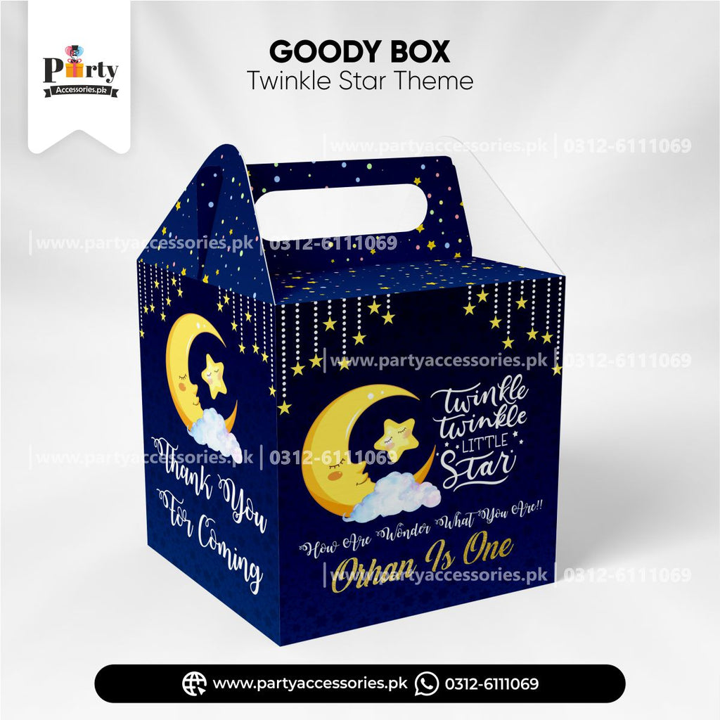 Customized Handle Goody Box In Twinkle Star Theme