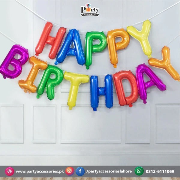 MASHA AND THE BEAR THEME CUSTOMIZED FOIL LETTERS WRIITTEN HAPPY BIRTHDAY 
