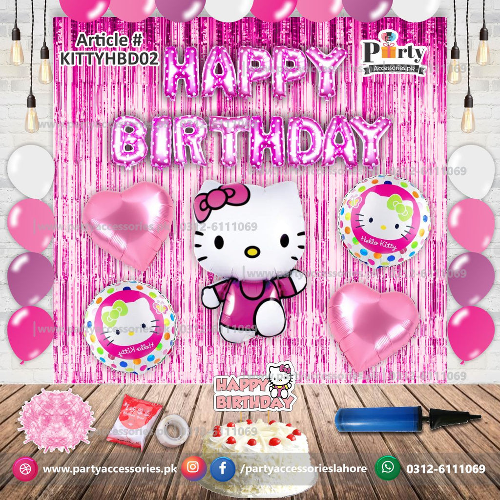 Hello Kitty theme birthday decoration set