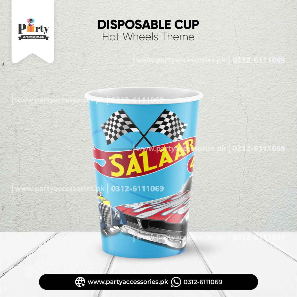 Hot Wheels Theme Customized Disposable Cups for Birthday Drink Decoration