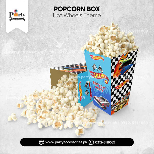 Hot Wheels Theme Customized Popcorn Boxes Birthday Party Decoration