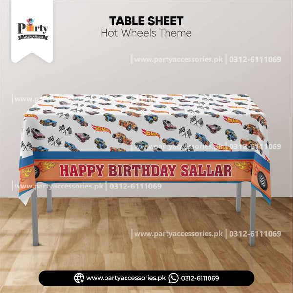 Hot Wheels Theme Customized Table Top Sheet for Birthday Table Decorations