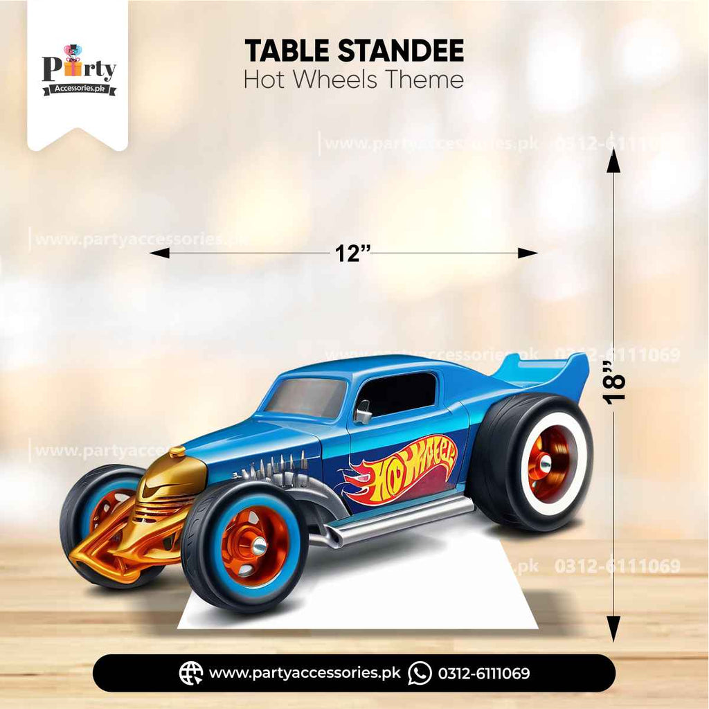 Hot Wheels Car Theme Standing Cutouts for Birthday Party Decoration