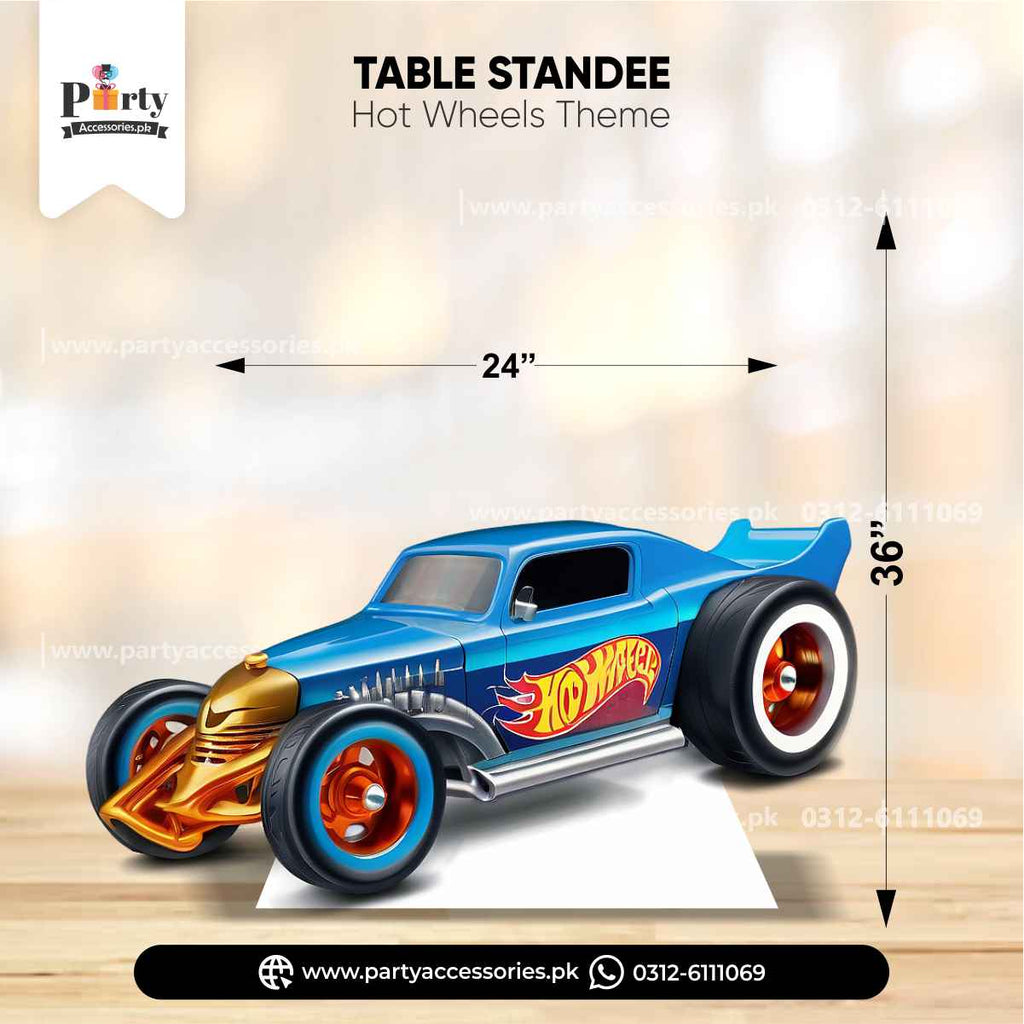 Hot Wheels cars standing cutouts for party decoration