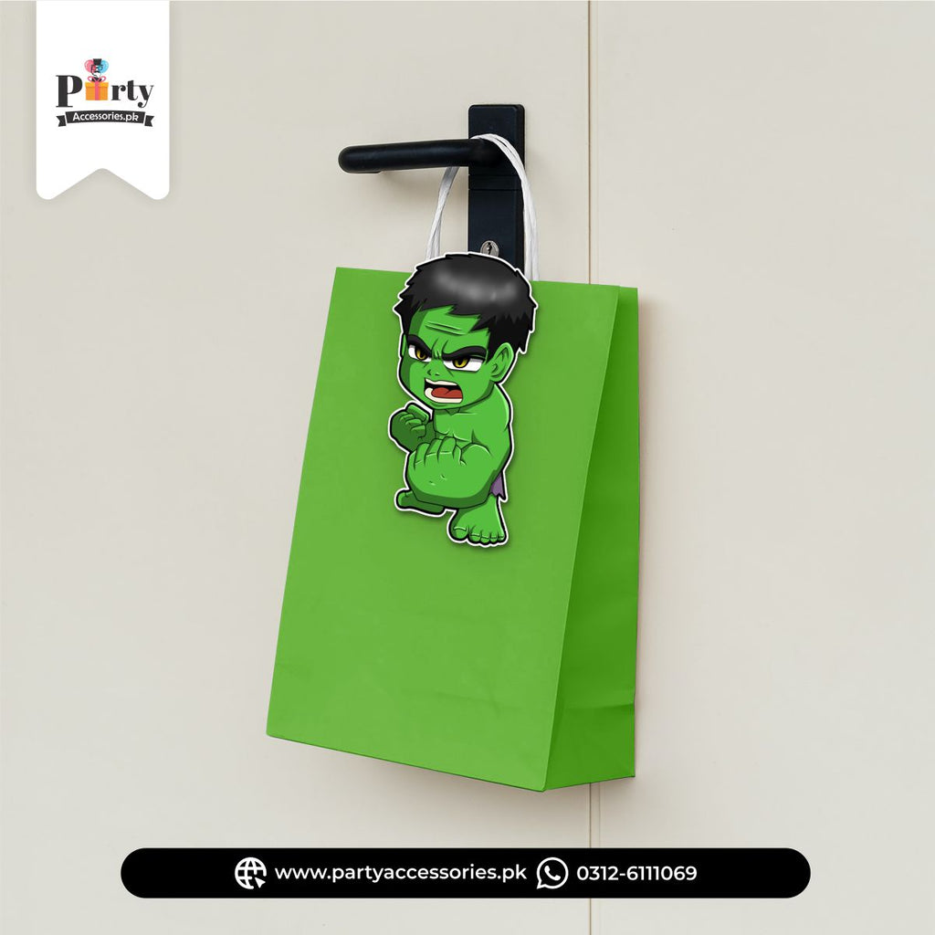 Hulk Cutout Favor Goody Bags for Birthday Party Decoration