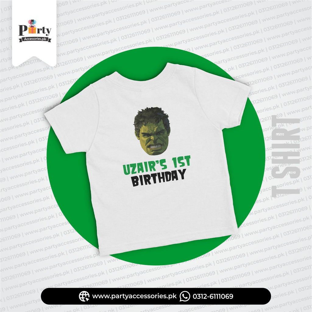 hulk theme customized t shirt for birthday party 