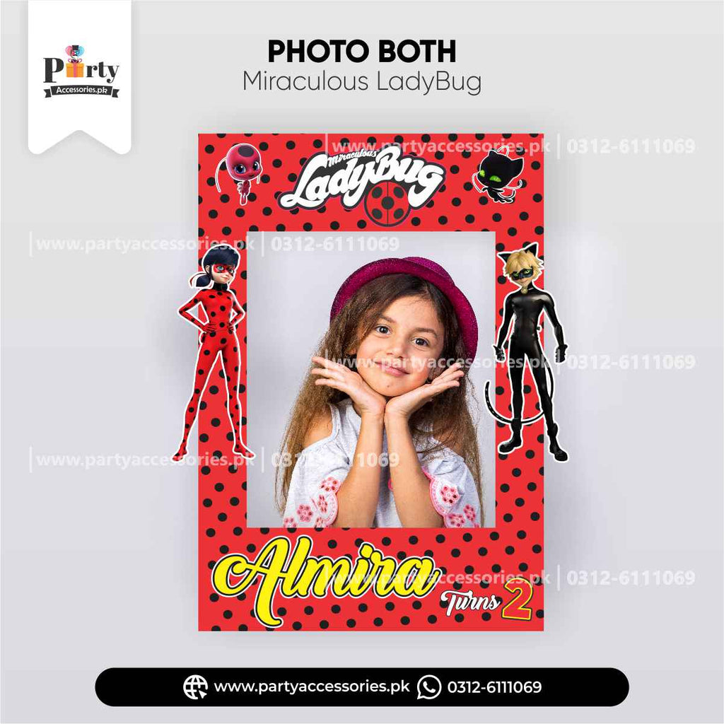 Miraculous ladybug theme customized photo both / selfie frame for party decoration