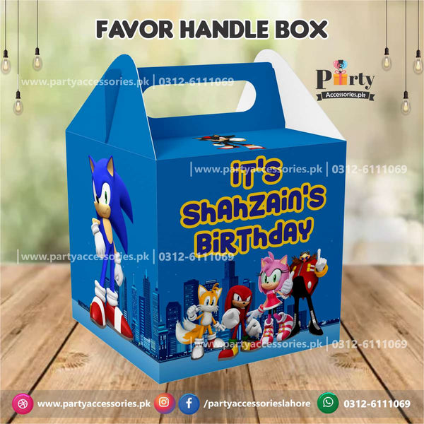 Sonic theme customized Goody Boxes for table decoration  