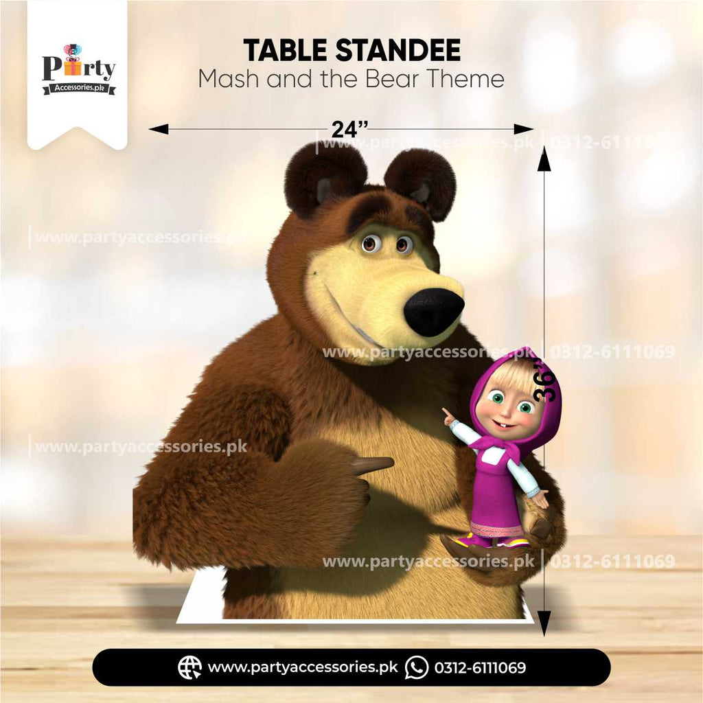 Masha and the bear theme standing character cutout for party decoration