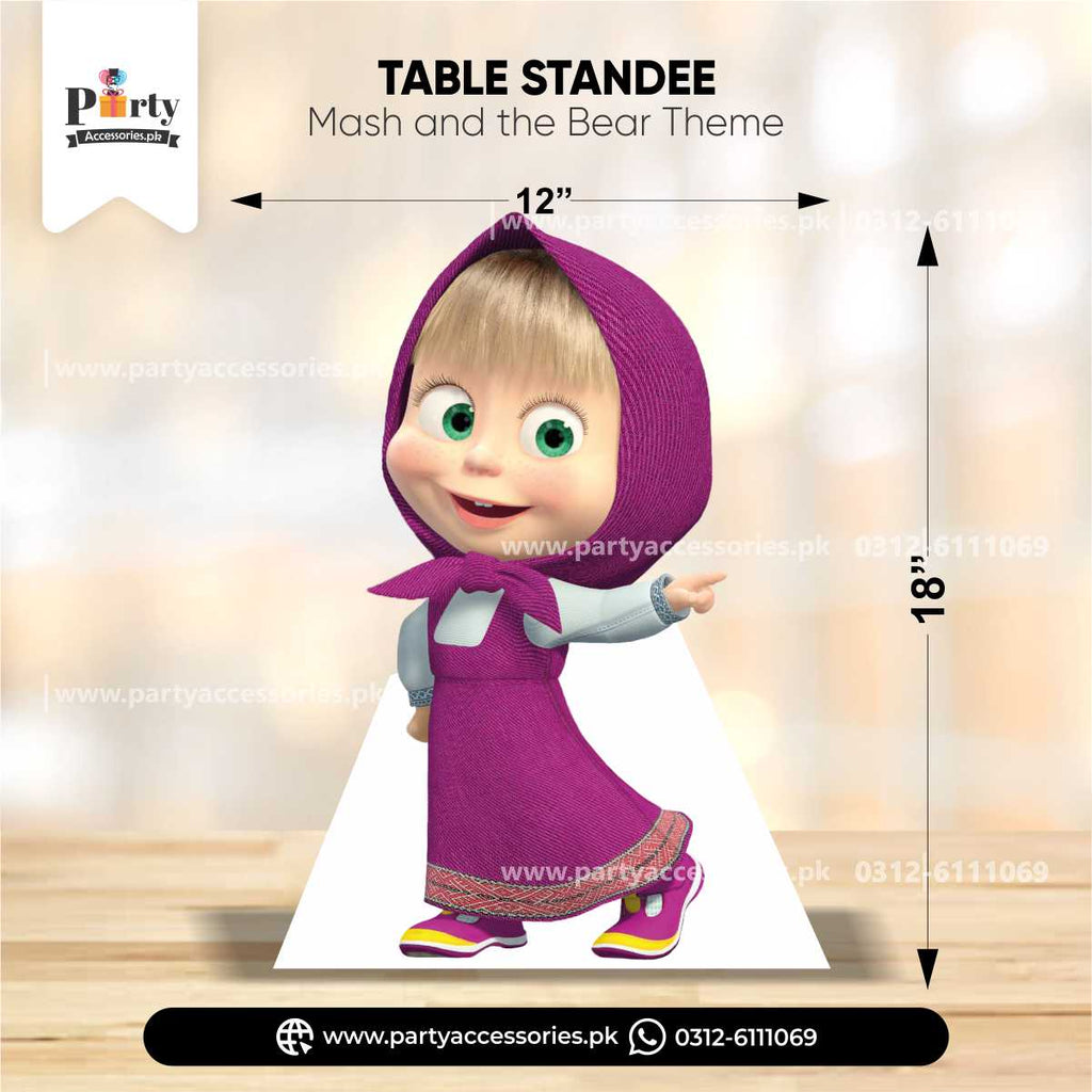 Masha theme standing character cutout for table decoration
