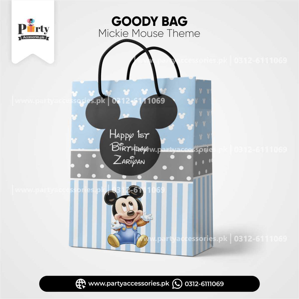 Mickey mouse theme customized goody bags for birthday party decoration 