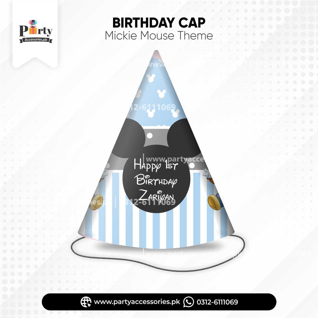 Mickey Mouse Theme Customized Cone Shape Caps for Birthday Party Celebration