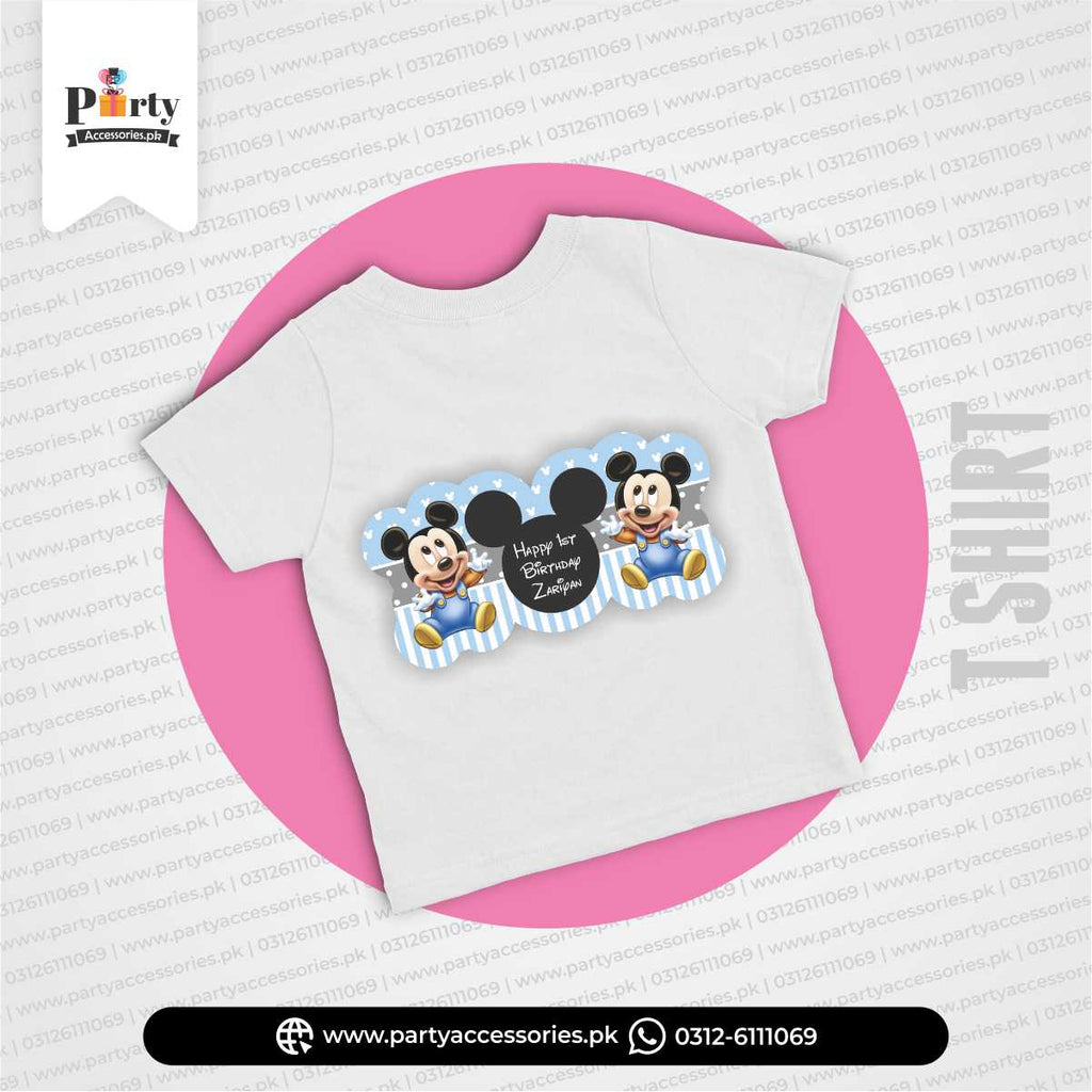 Customized T-shirt for Birthday Kids Party Celebration in Mickey Mouse Theme