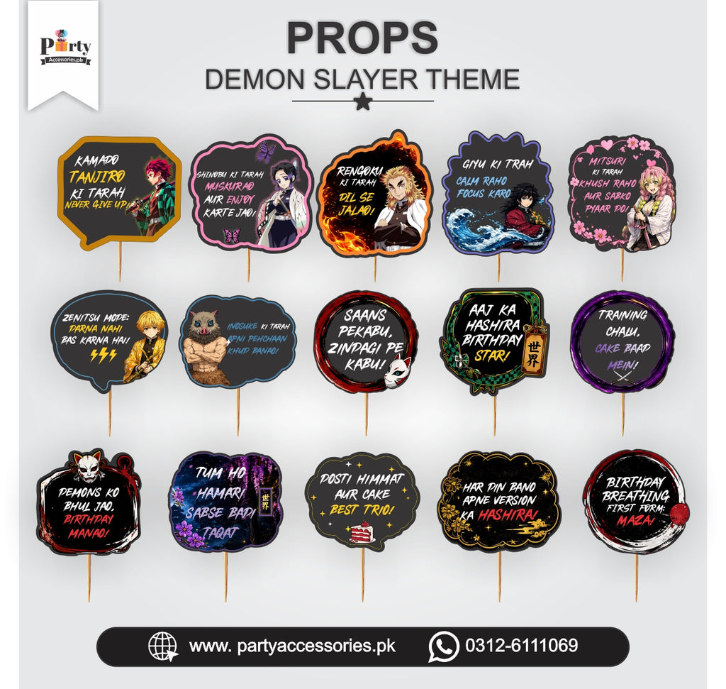 Demon Slayer Theme Customized Party Props Set