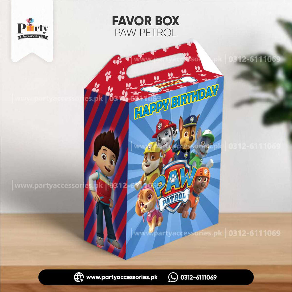 PAW Patrol Theme Birthday Handle Goody Box Party Favors