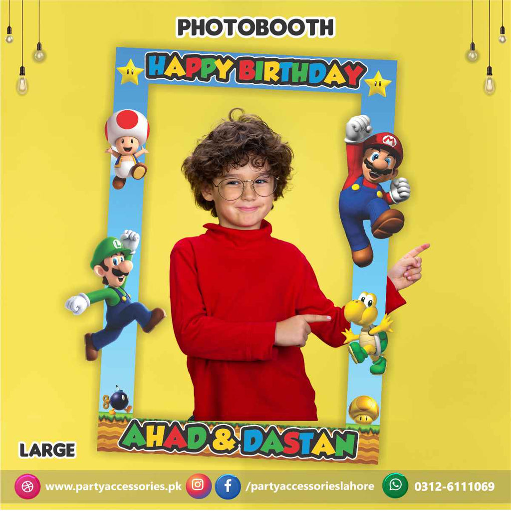 Super Mario theme Customized Photo Booth / selfie frame