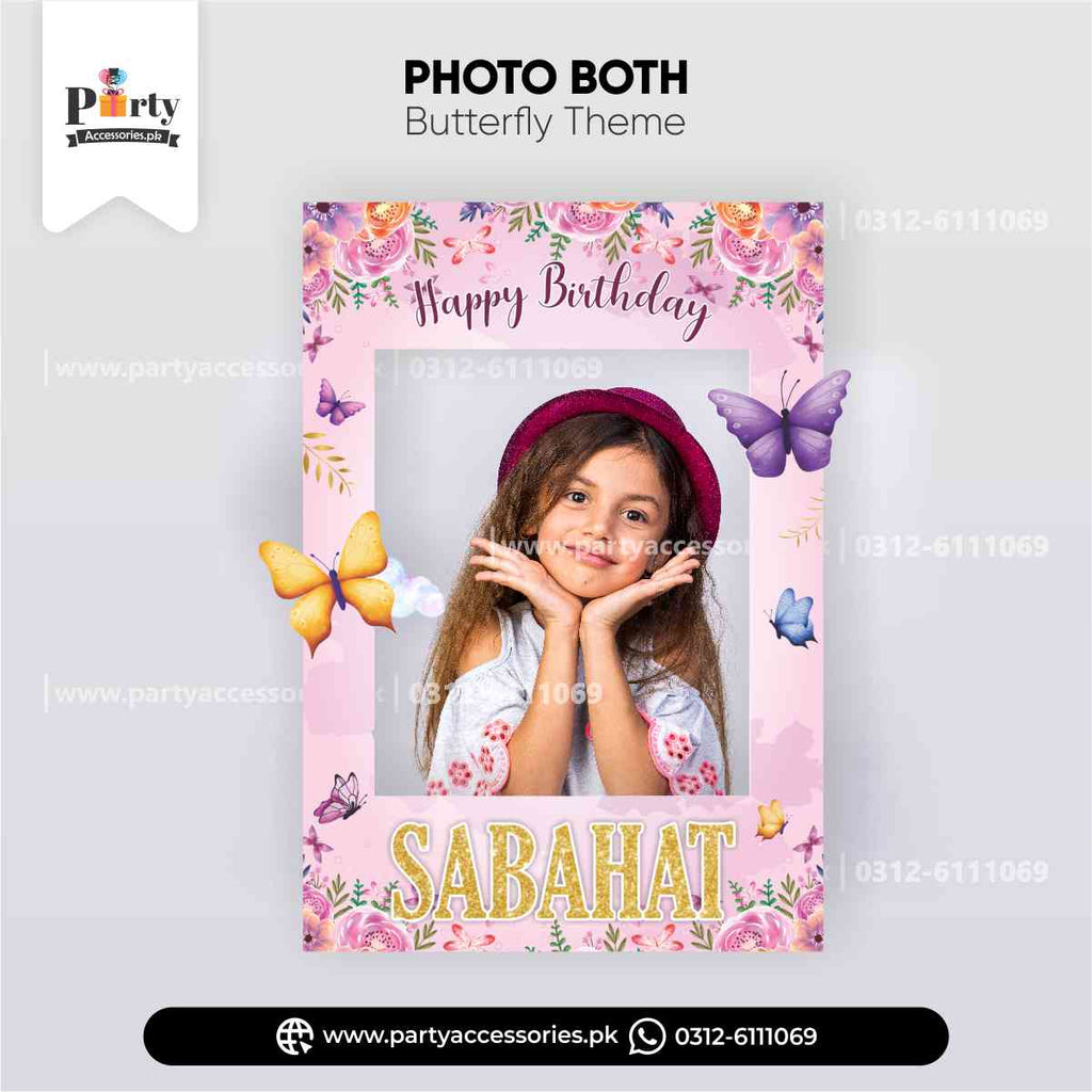 Customized  Photo Booth Selfie Frame in Butterfly Theme