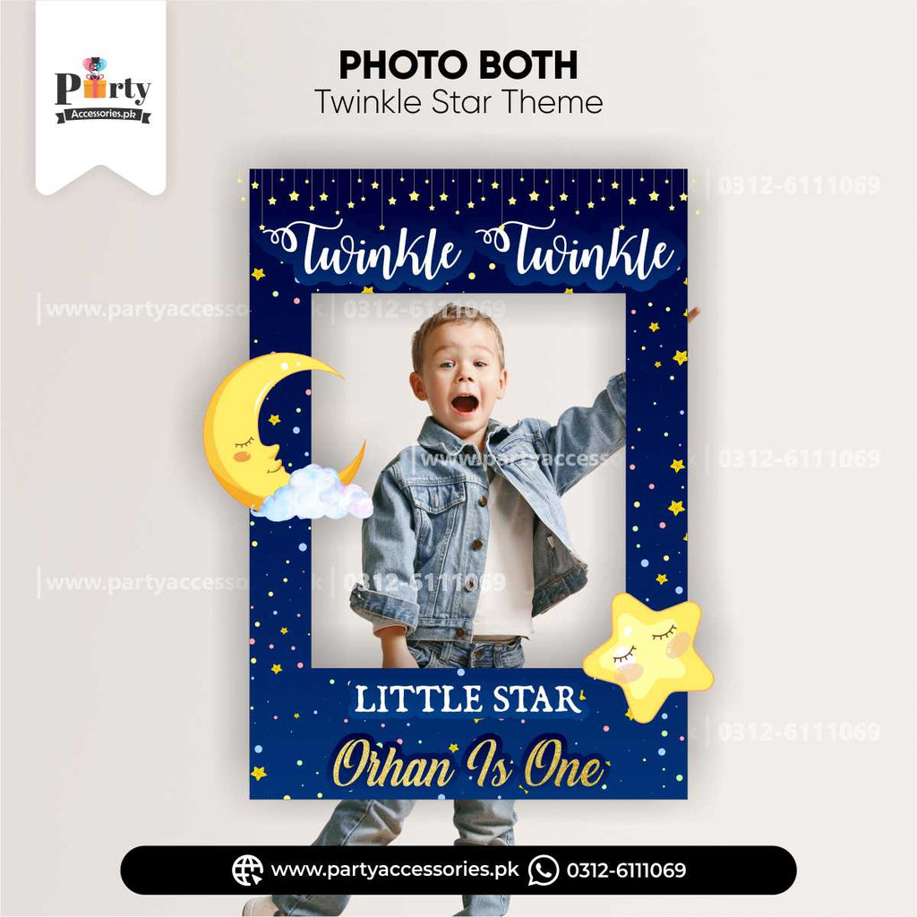 Customized Twinkle Star Theme Photo Booth Selfie Frame